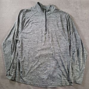 SB Tech Cool Play Mock Neck Gray 1/4 Zip Pull Over Sweater Mens Sz 3XL‎
